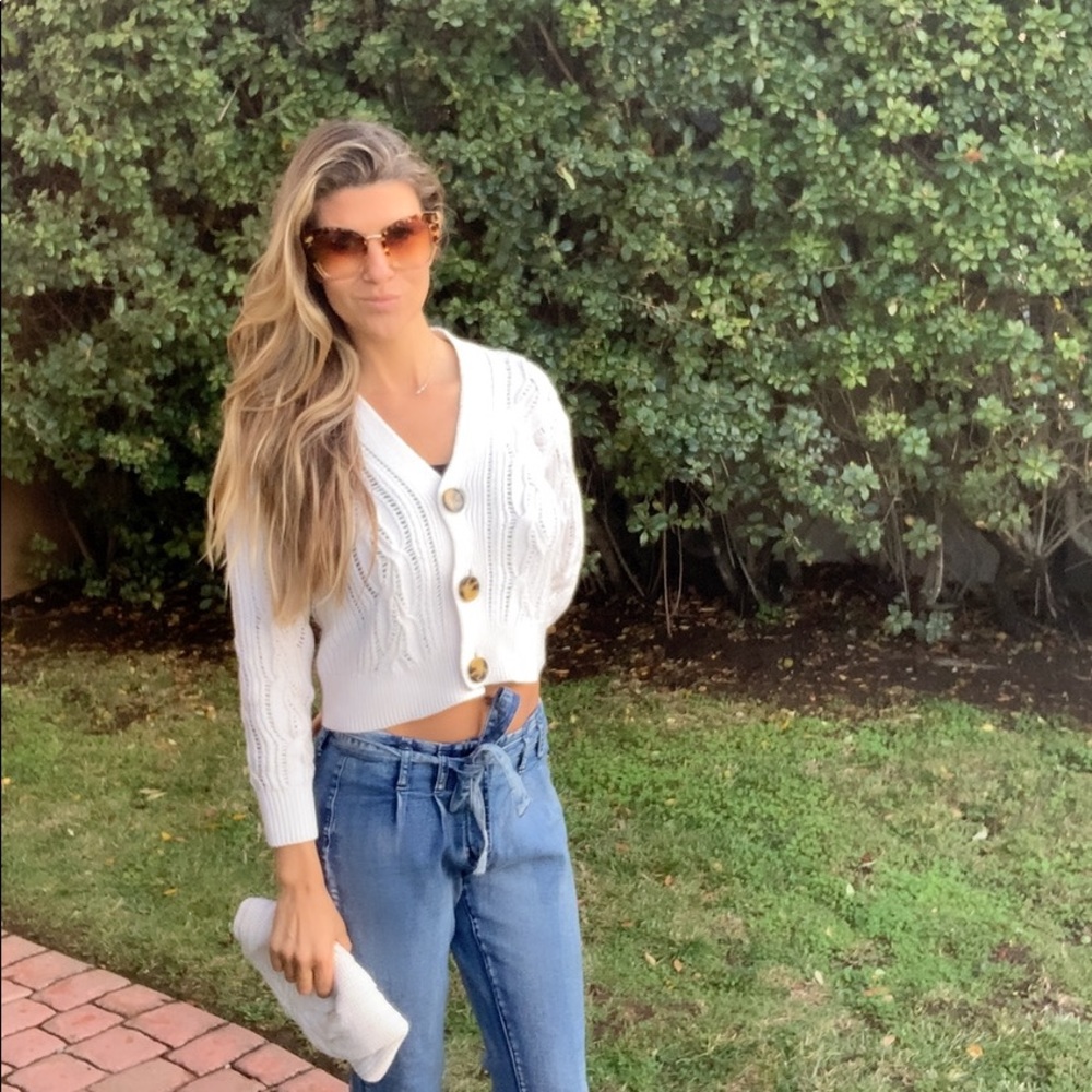 H&M cream cardigan